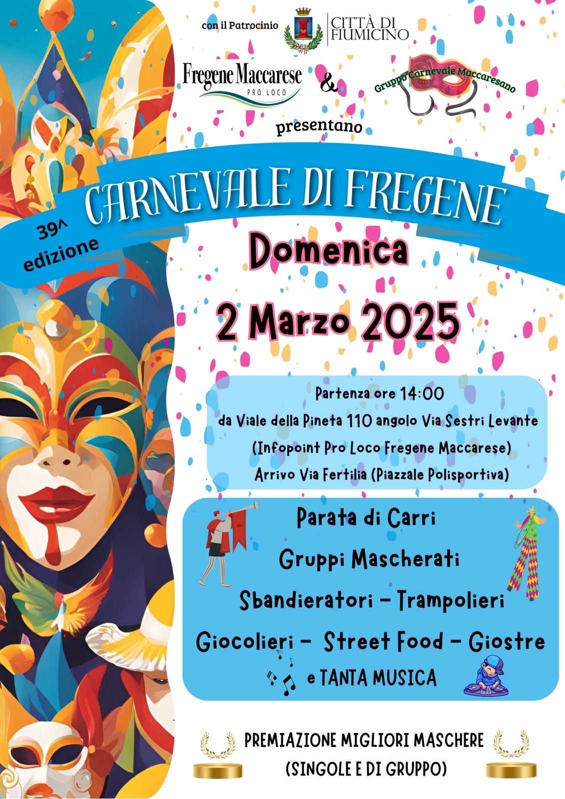 39 edizione del Carnevale di Fregene Domenica 2 marzo 