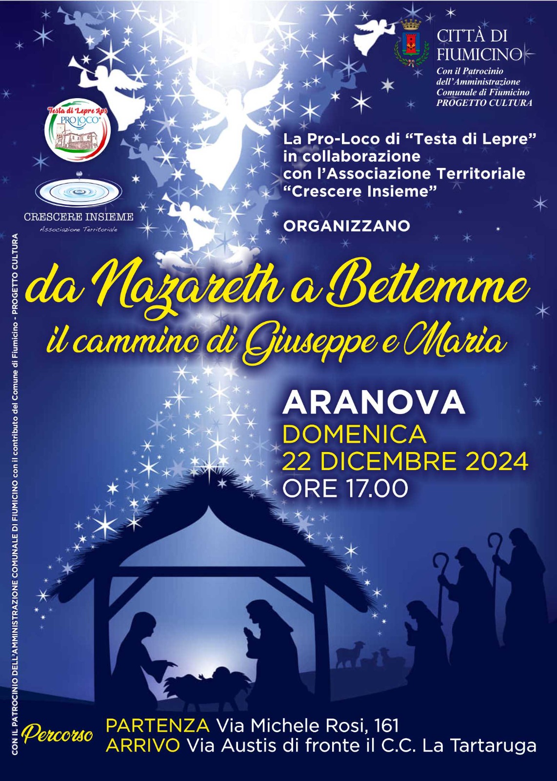 Aranova 22 dicembre - Presepe vivente itinerante "Il cammino di Giuseppe e Maria"