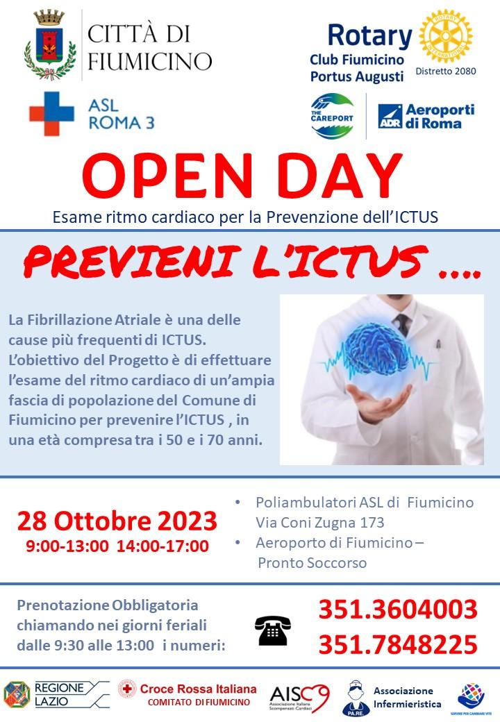 Fiumicino OPEN DAY per la prevenzione dell’Ictus