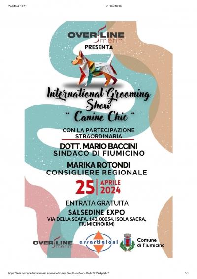 Fiumicino - 25 aprile al Salsedine Expo l'“International Grooming Show Canine Chic”