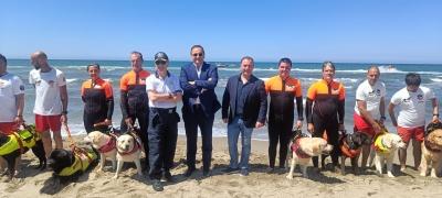 Fregene - Il Sindaco alla presentazione delle Nuove Moto d’Acqua della Guardia Costiera