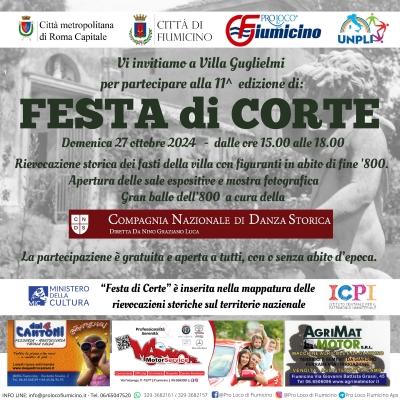 Domenica 27 ottobre 11^ edizione della "Festa di Corte" a Villa Guglielmi