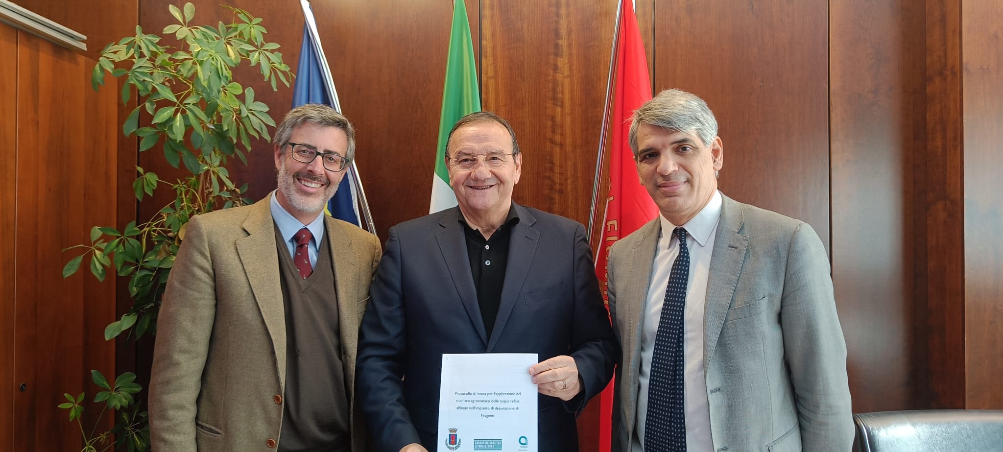 Firmato Protocollo d'intesa tra il Comune di Fiumicino, AceaAto2 e Consorzio di Bonifica Litorale Nord