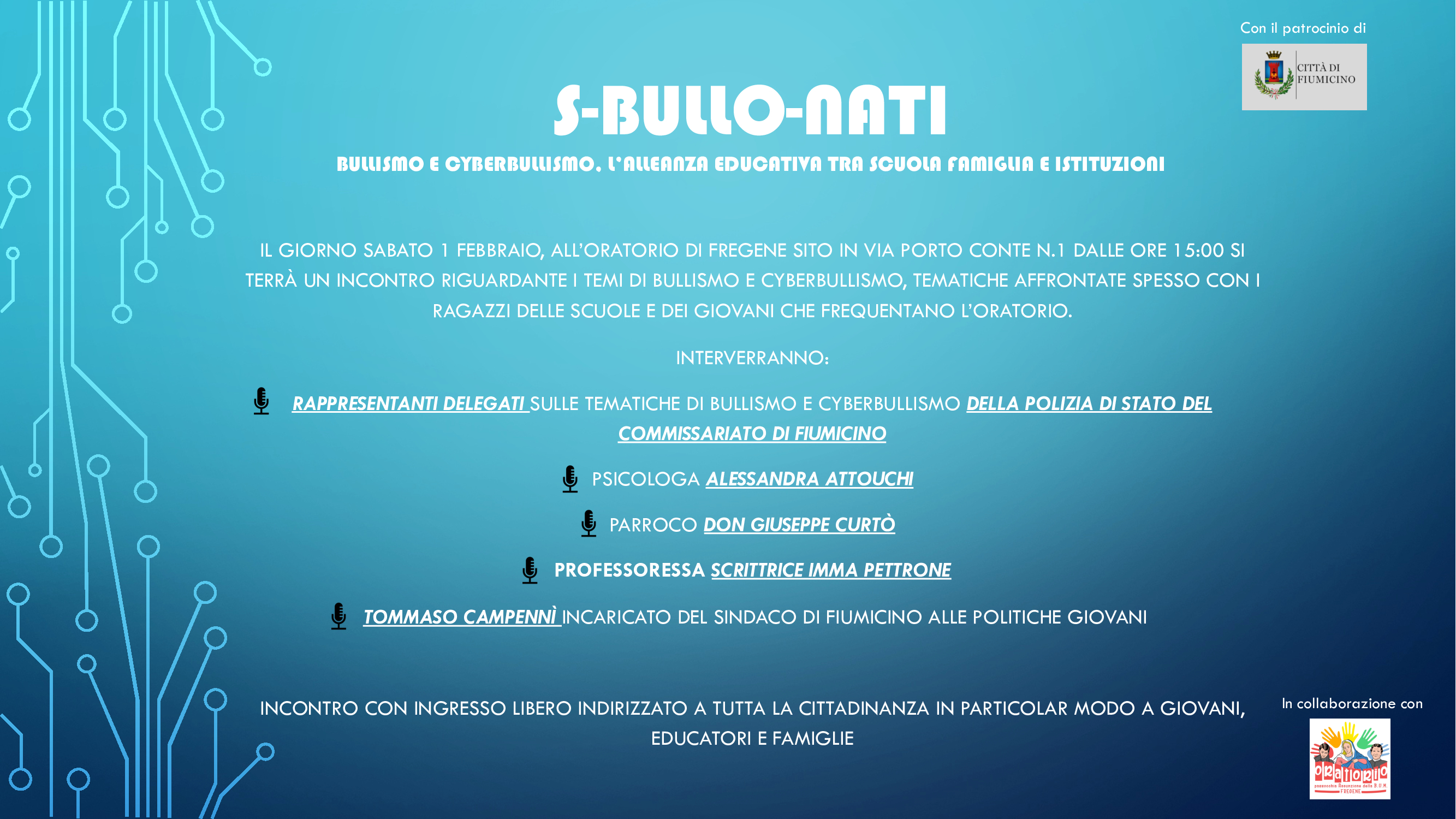 Fregene contro il bullismo presenta l'evento "S-bullo-nati"