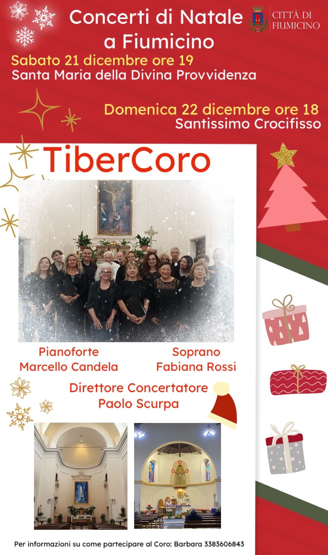 TiberCoro: due concerti a Fiumicino per celebrare in musica il Natale