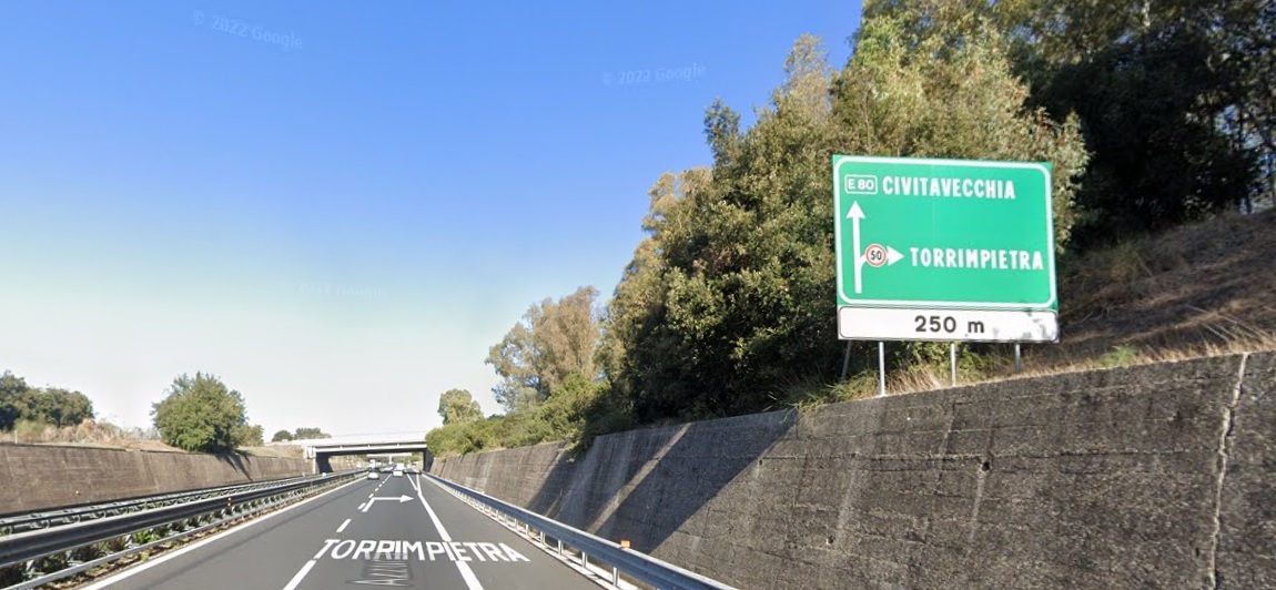 Chiuso lo svincolo di Torrimpietra, in entrata verso Roma sulla A92 - ROMA – CIVITAVECCHIA