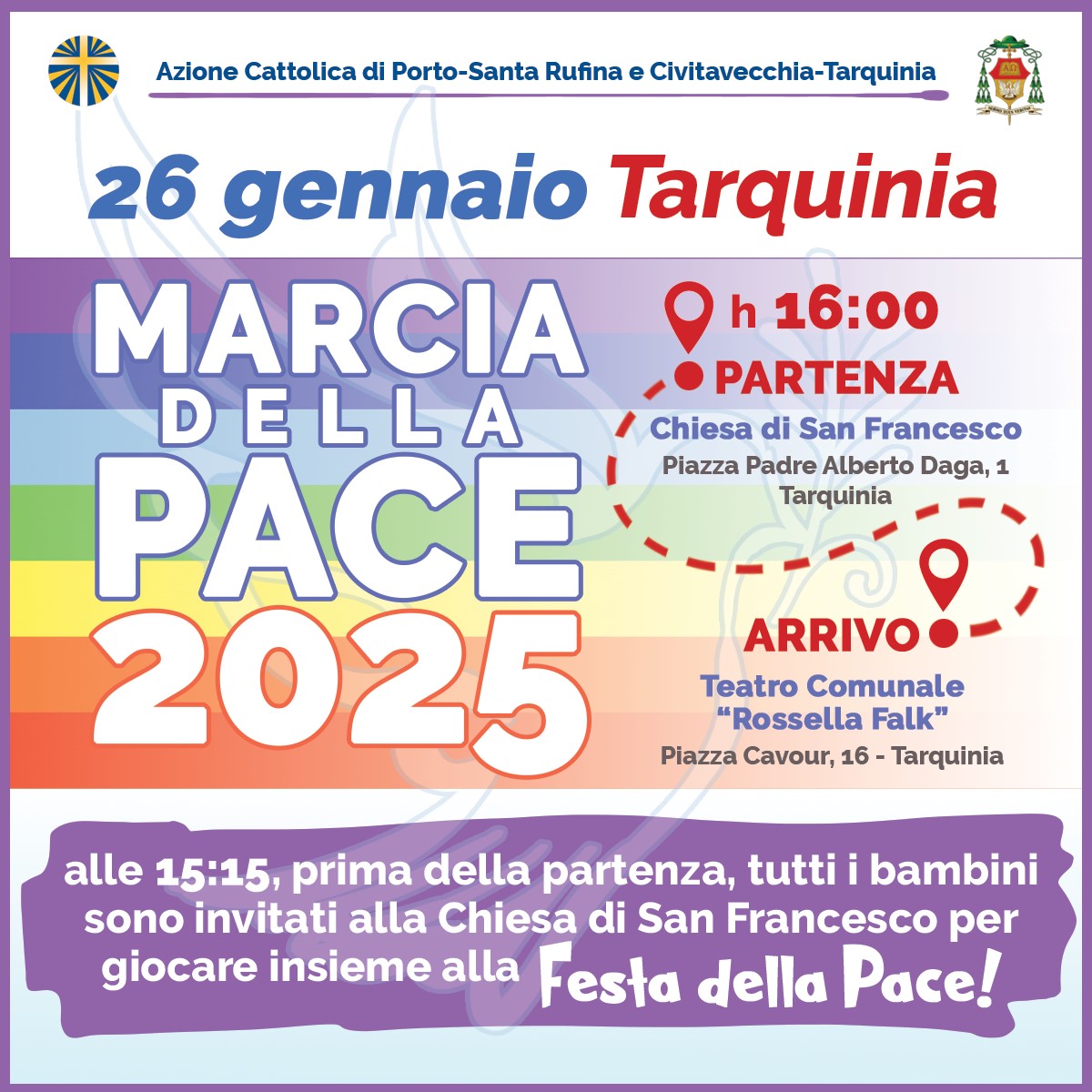 Marcia della Pace a Tarquinia: Fiumicino presente con l'Assessore Biselli