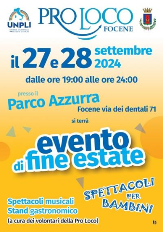 "Evento di Fine Estate" a Focene: due giorni di musica, gastronomia e innovazione territoriale